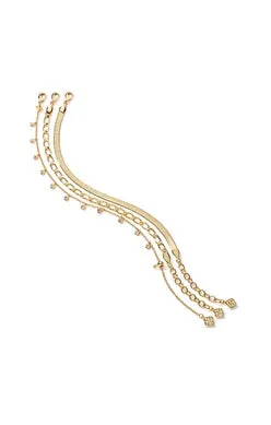 Kassie Set Of 3 Chain Bracelet Gold Metal