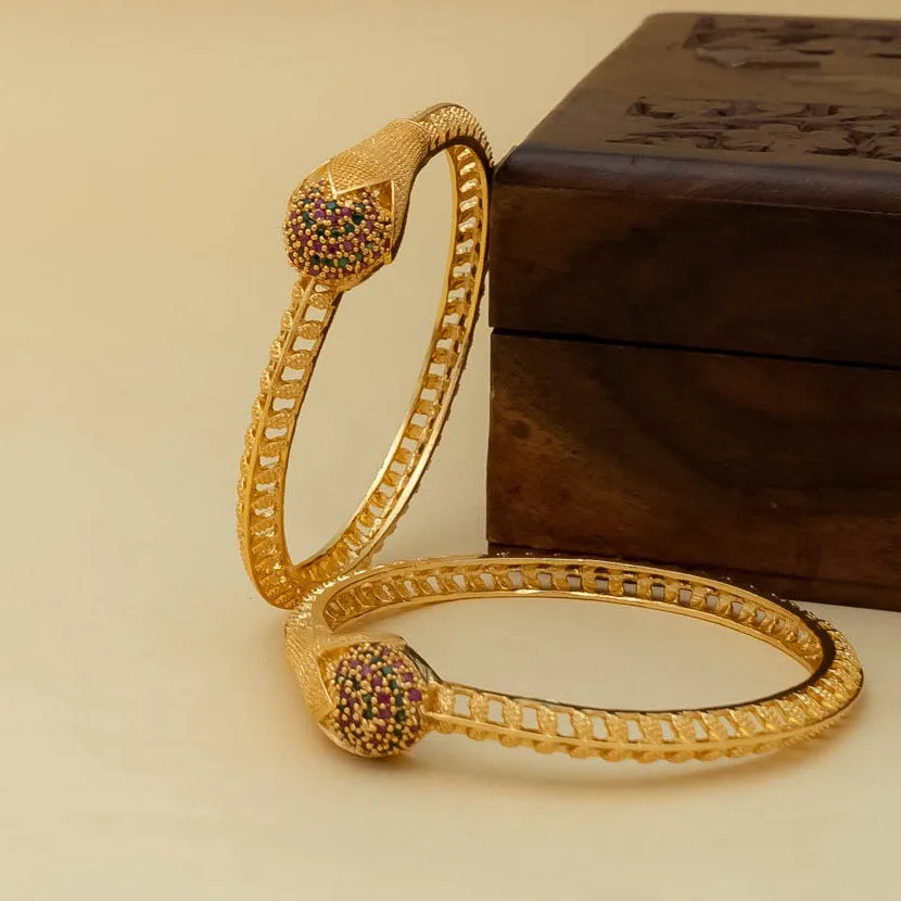 KF101277  - Gold Plated Bangle (pair)