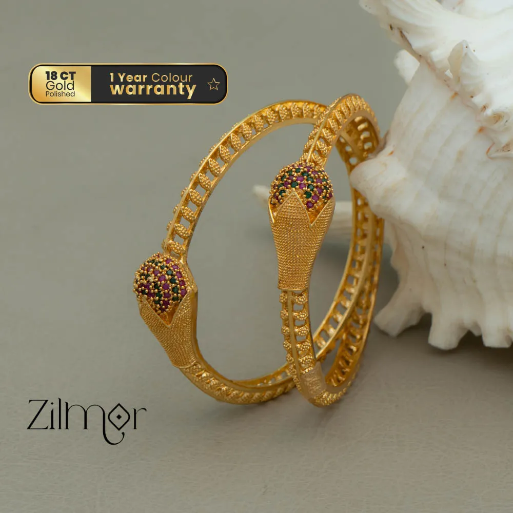 KF101277  - Gold Plated Bangle (pair)