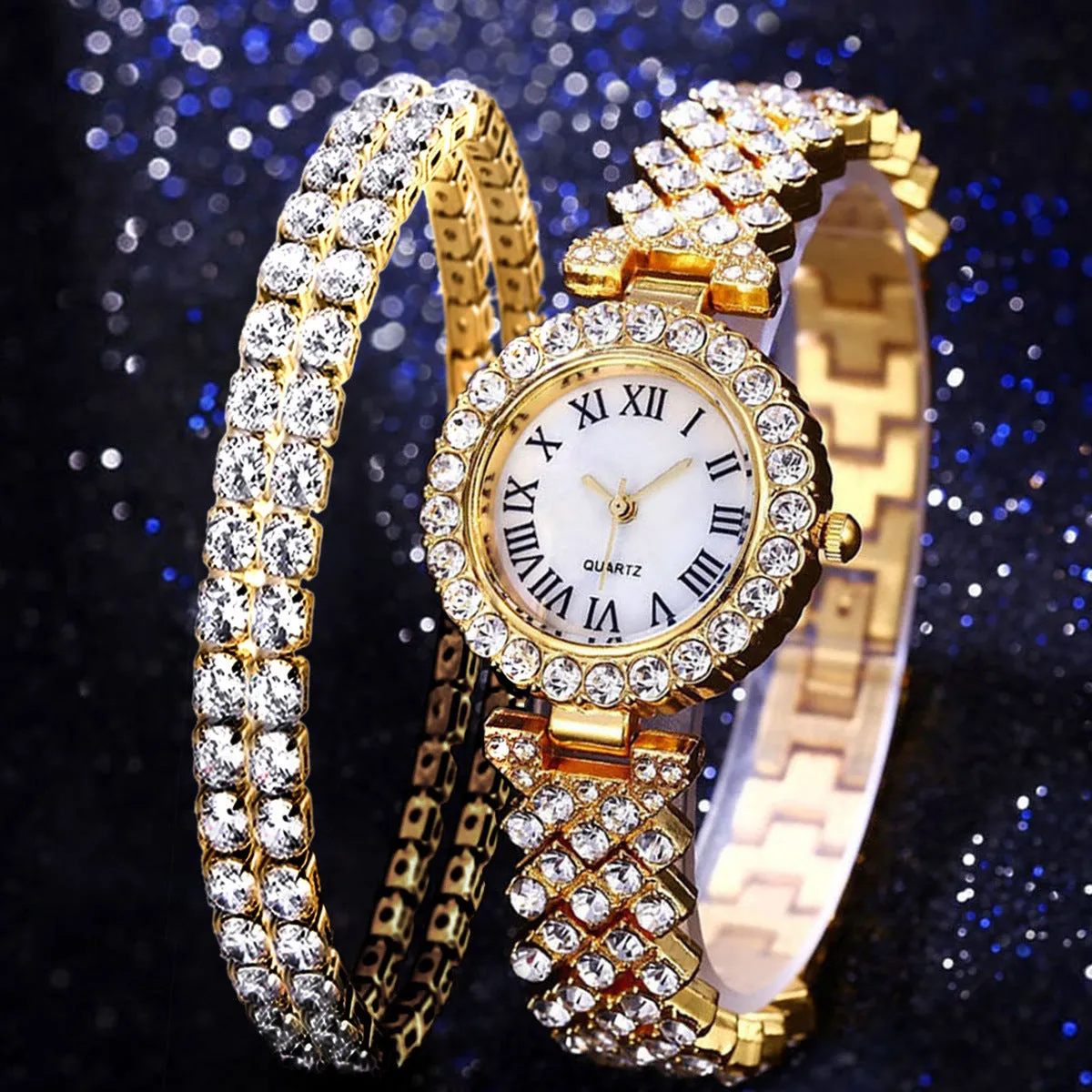 Ladies Bracelet Watch Set Watch Bracelet Gift Set for Women