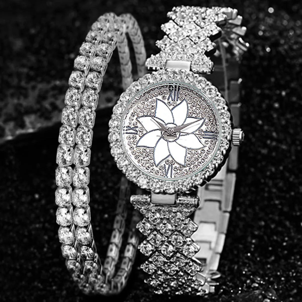 Ladies Bracelet Watch Set Watch Bracelet Gift Set for Women