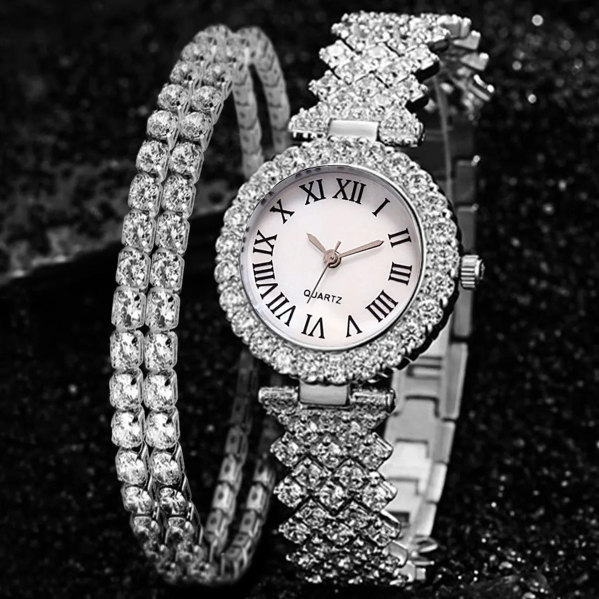 Ladies Bracelet Watch Set Watch Bracelet Gift Set for Women