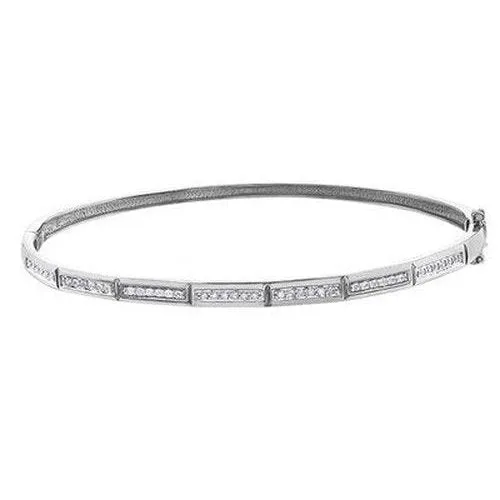 Ladies white gold Diamond Bangle .25ct