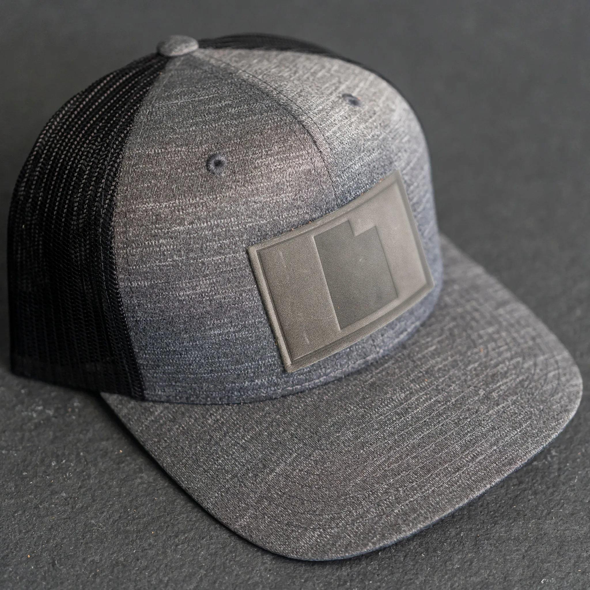 Leather Patch Performance Style Trucker Hat - Utah Stamp