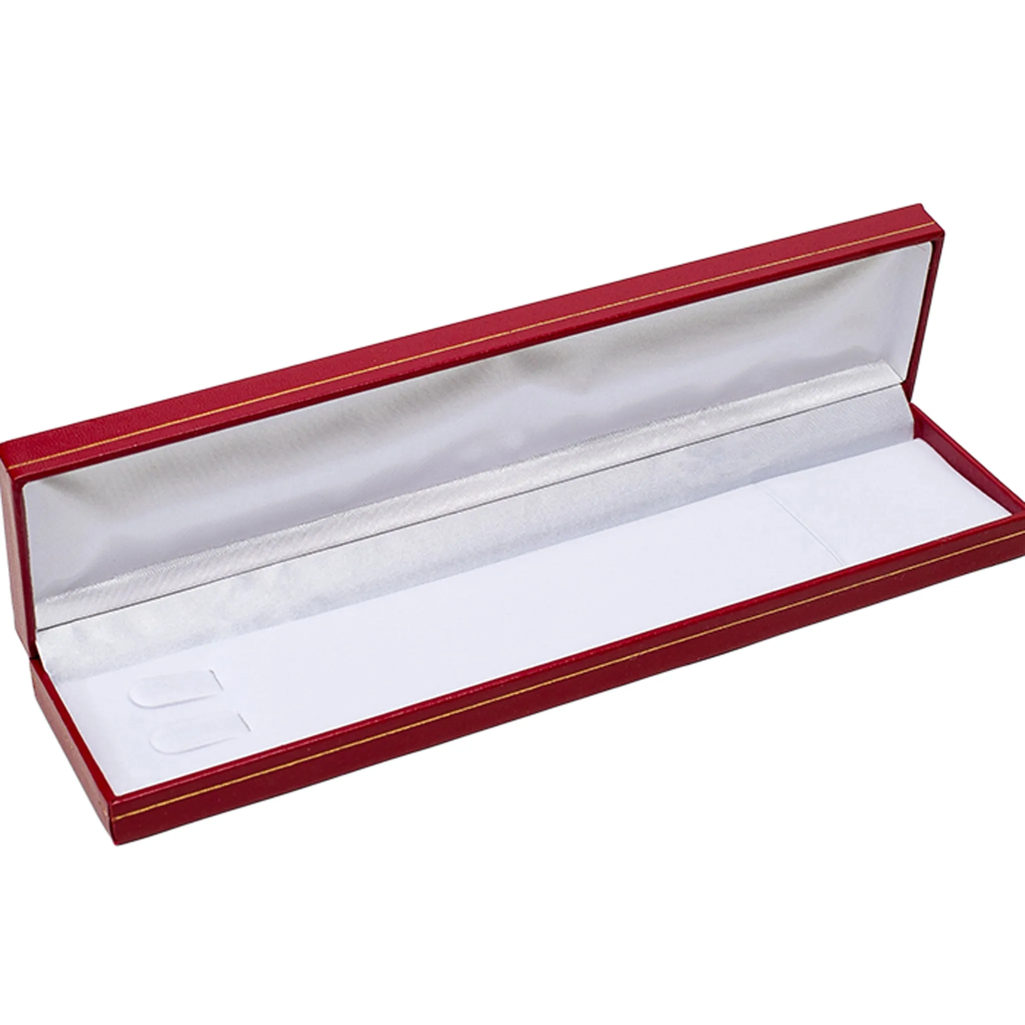 Leatherette Chain Bracelet Box Red