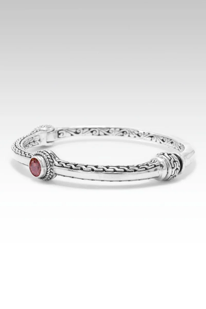 Light of Hope Bangle™ in Red Moissanite