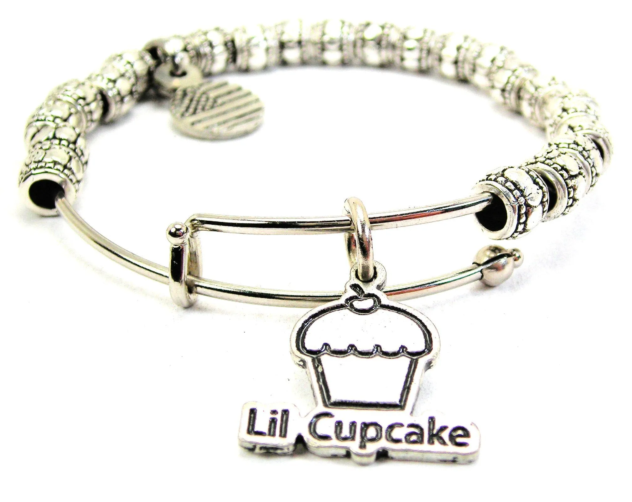 Lil Cupcake Metal Beaded Bracelet