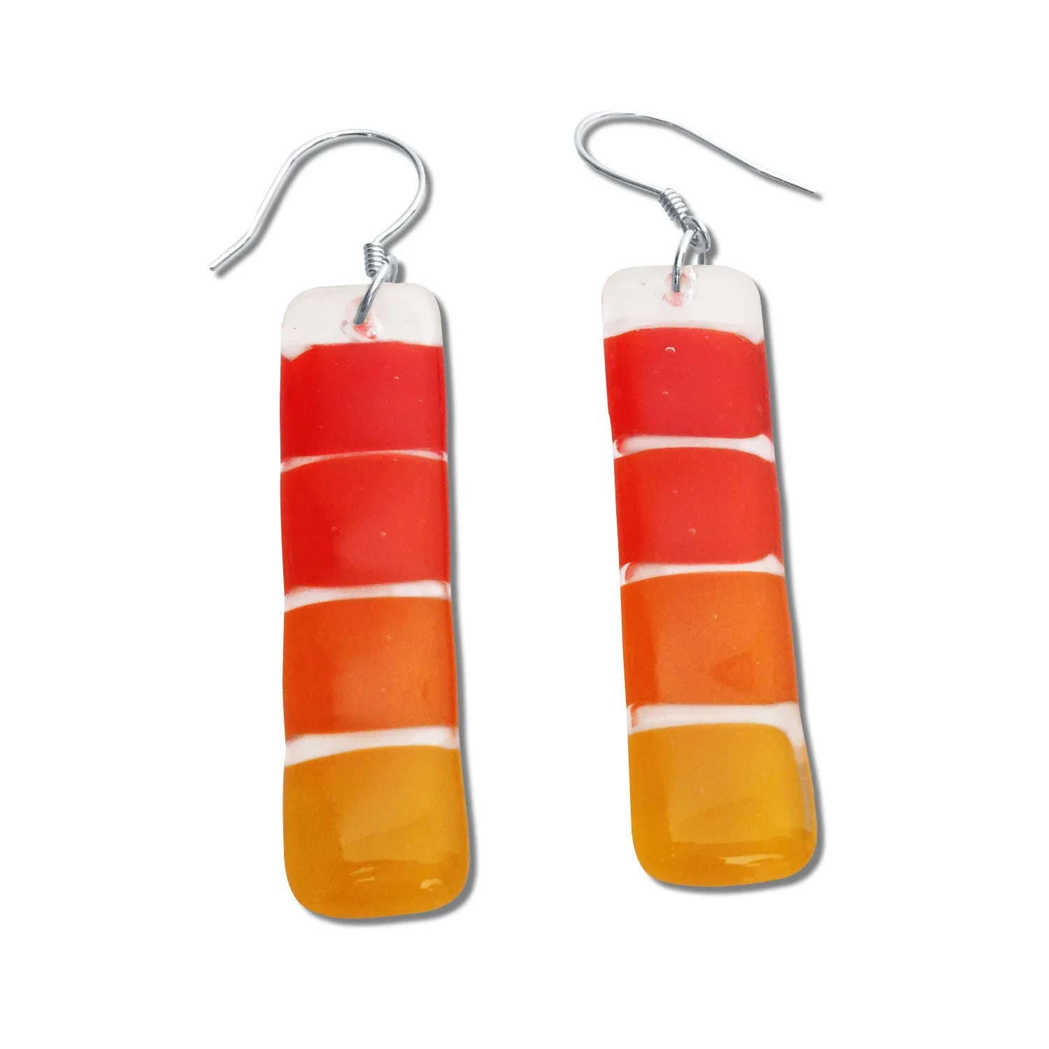 LMOL Glass Earrings - White