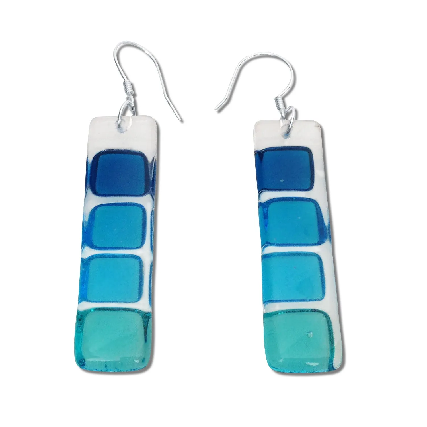 LMOL Glass Earrings - White