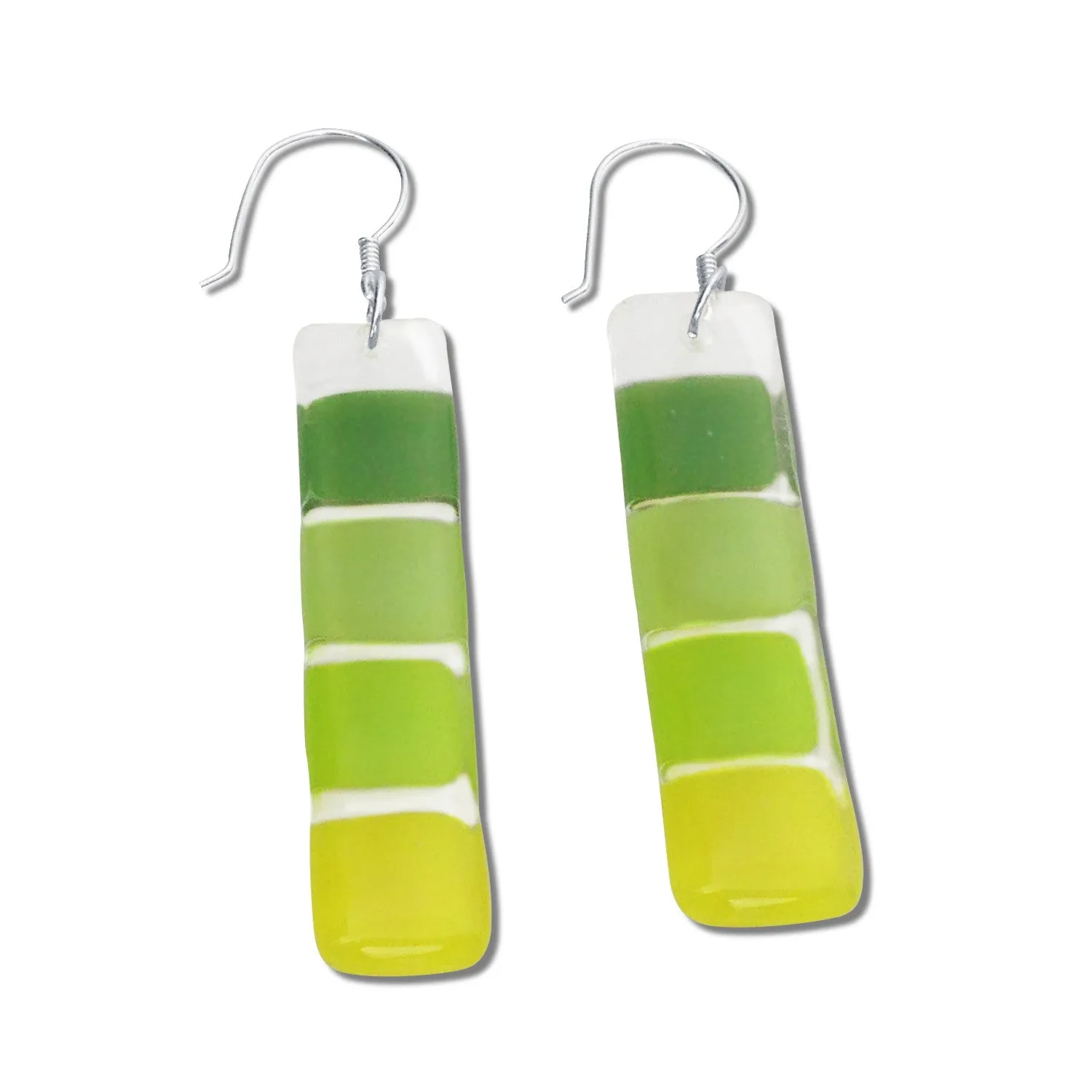 LMOL Glass Earrings - White