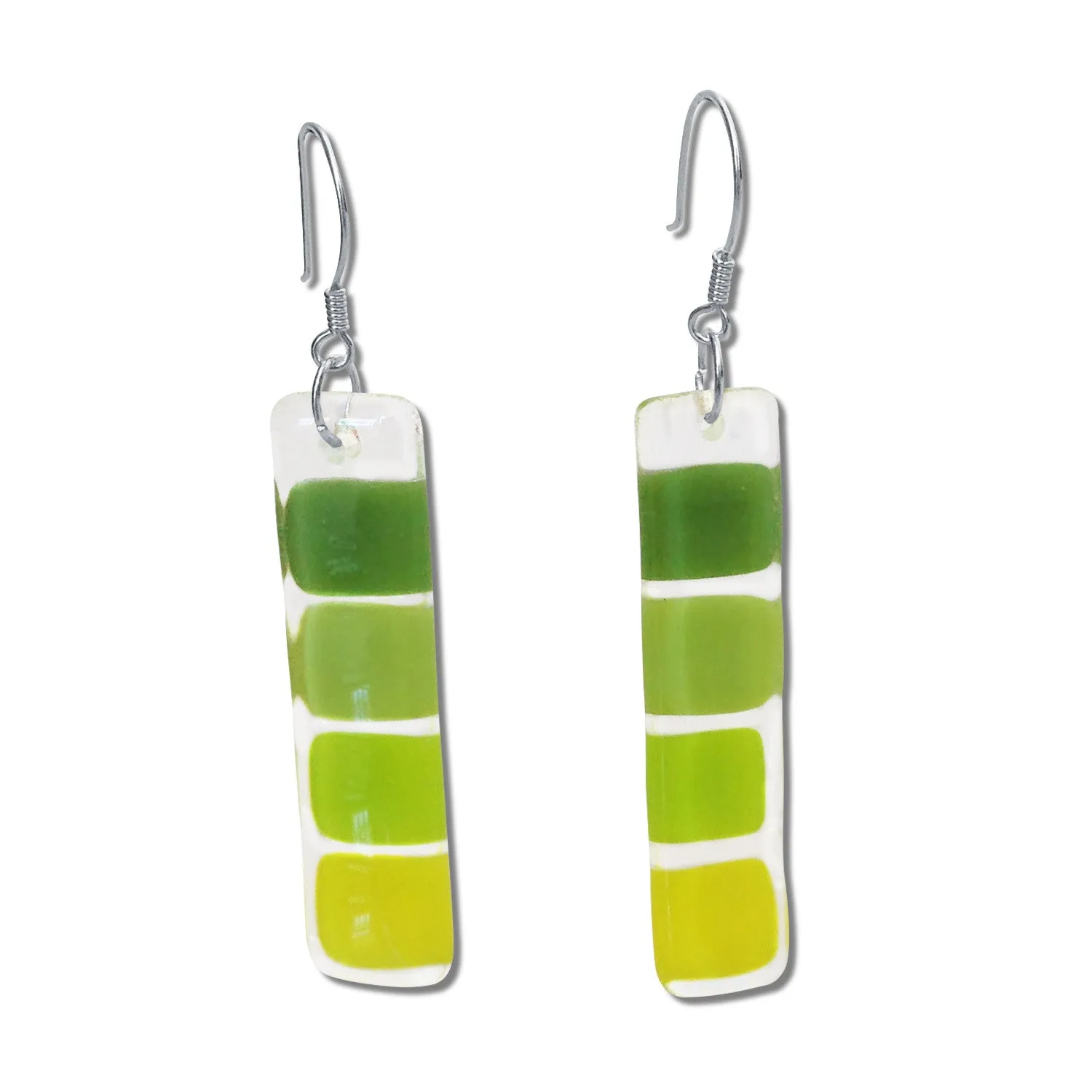 LMOL Glass Earrings - White