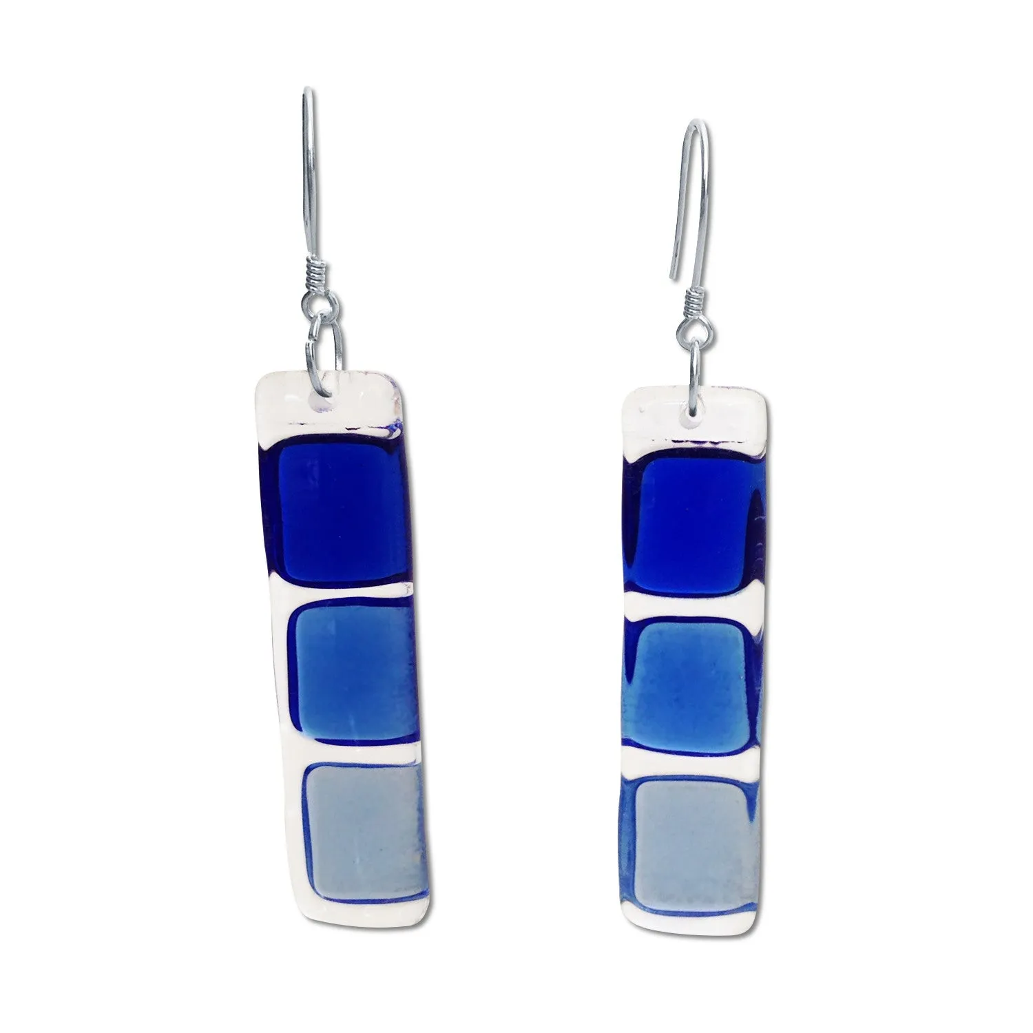 LMOL Glass Earrings - White