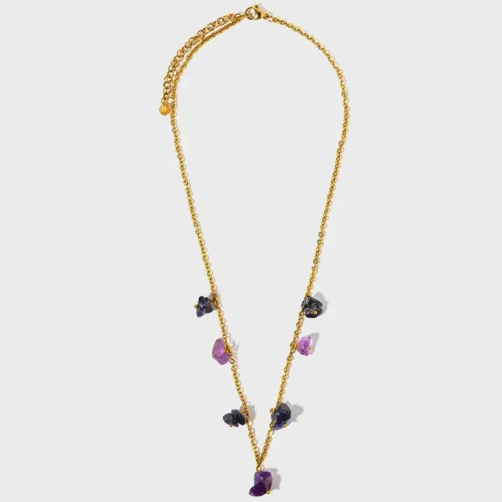 Lotusfeet Chips Necklace Amethyst