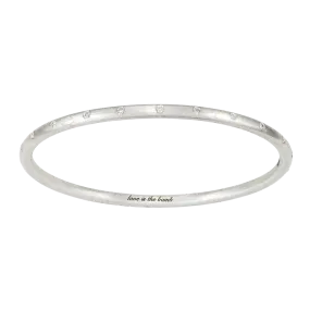 LOVE IS THE BOMB 22 WHITE DIAMOND BANGLE