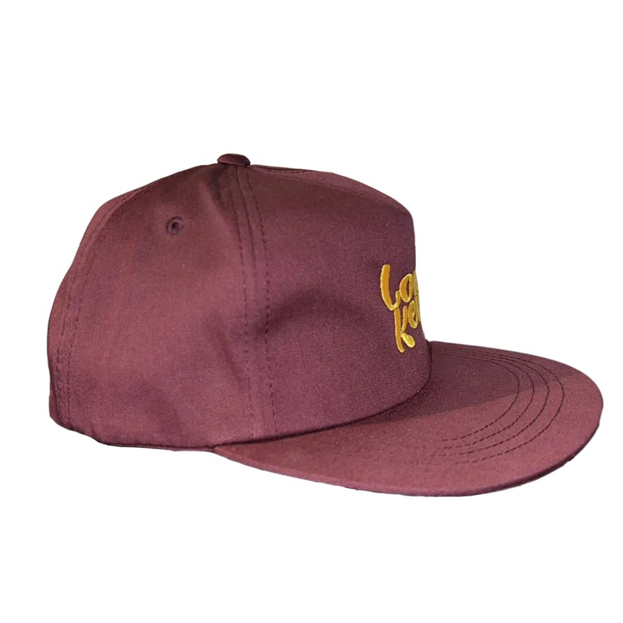 Low Key 5 Panel - Burgundy Hat