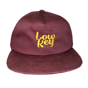 Low Key 5 Panel - Burgundy Hat