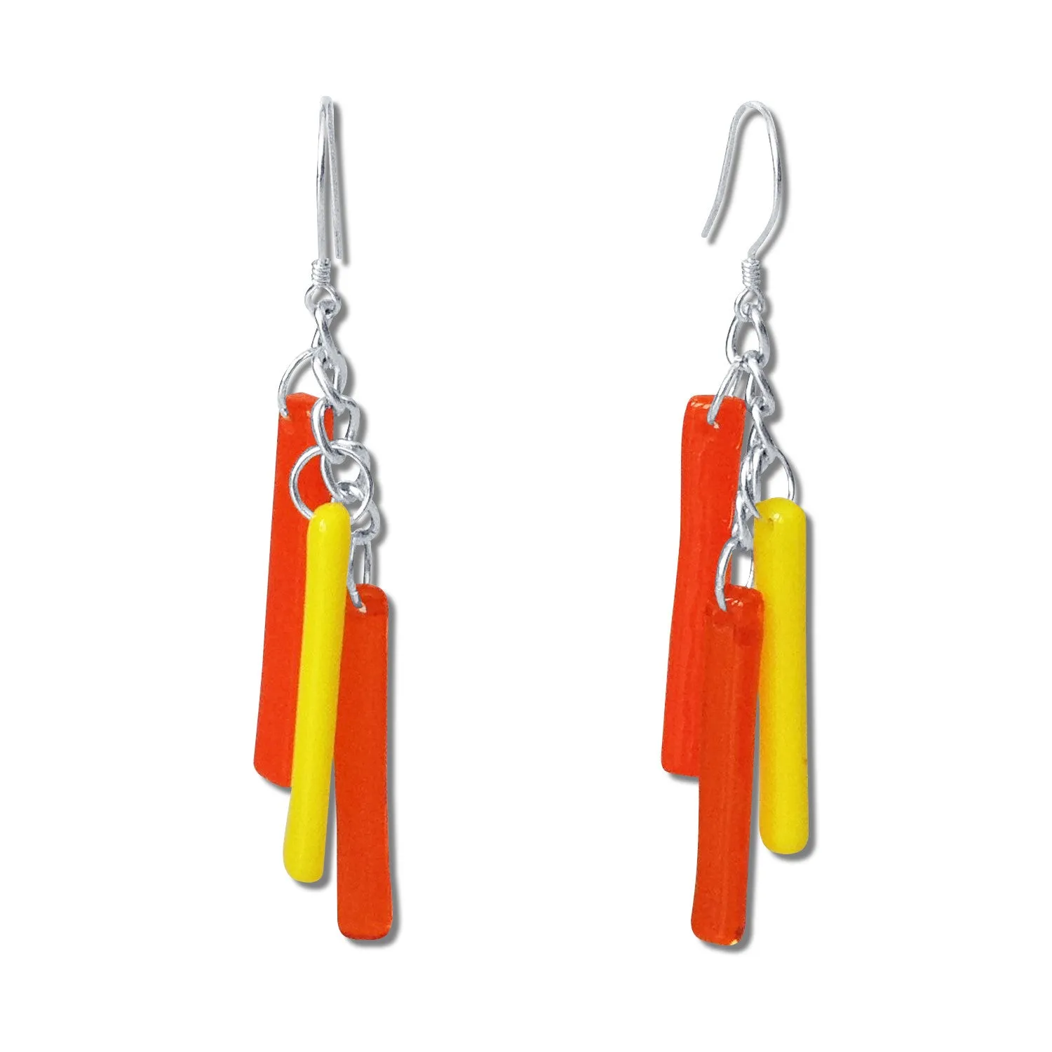 LTRAC Glass Earrings - Lime Green