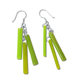 LTRAC Glass Earrings - Lime Green