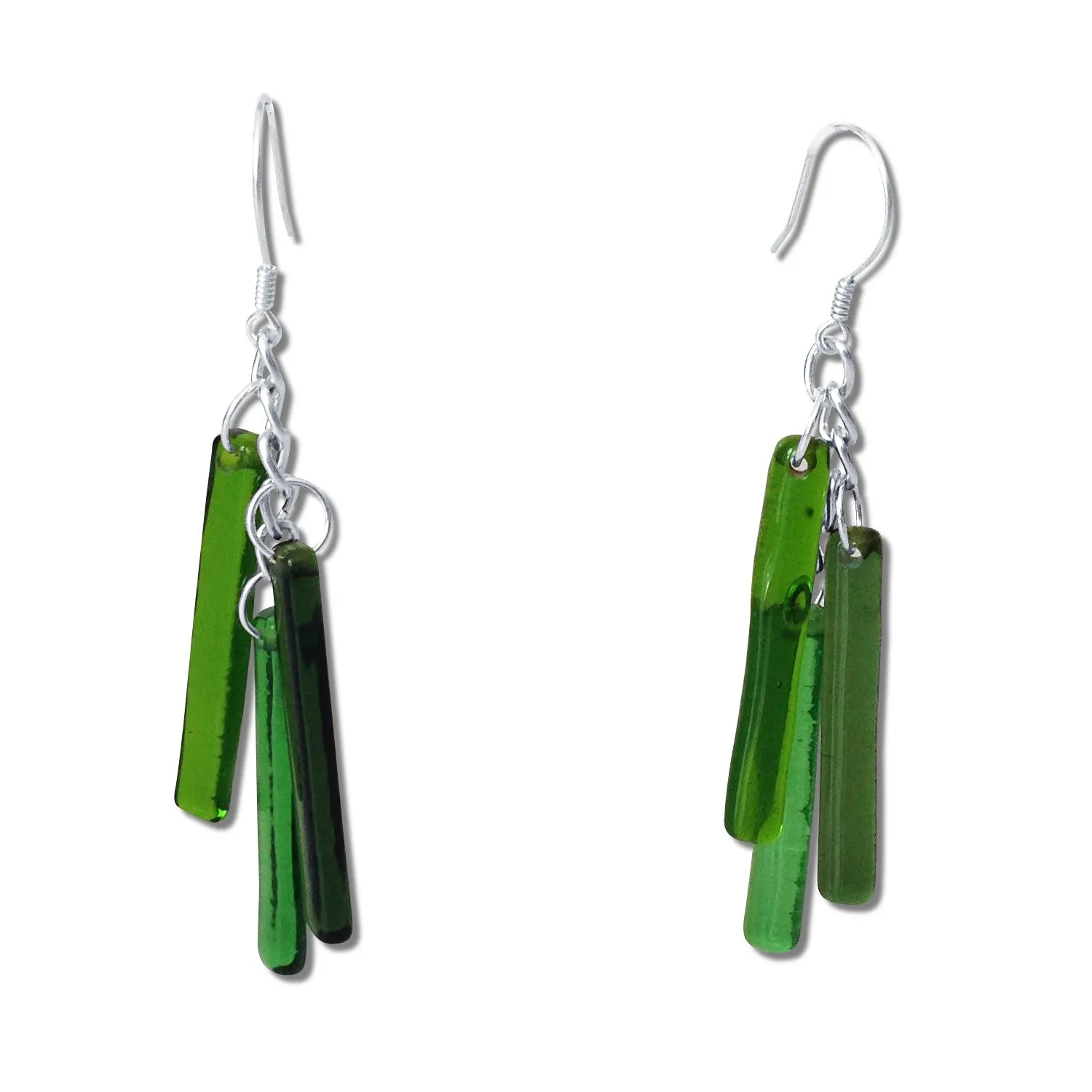 LTRAC Glass Earrings - Lime Green