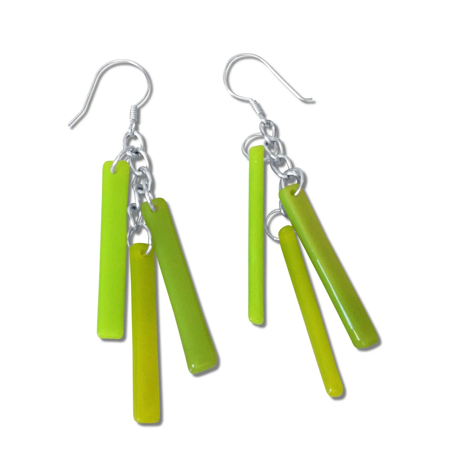 LTRAC Glass Earrings - Lime Green