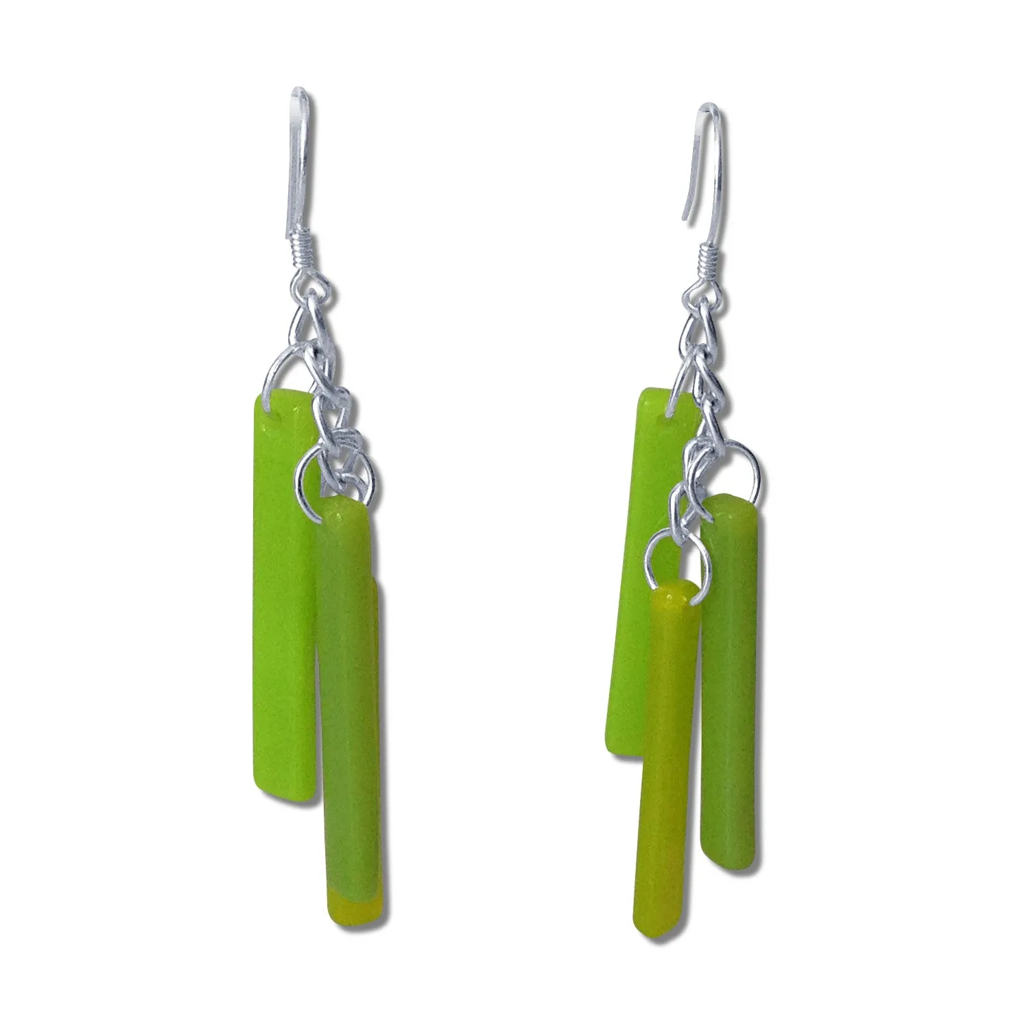 LTRAC Glass Earrings - Lime Green