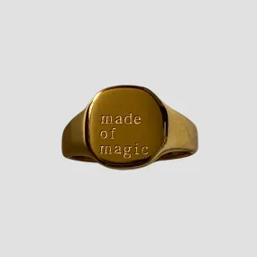 'Made Of Magic' Signet 18k Gold Ring