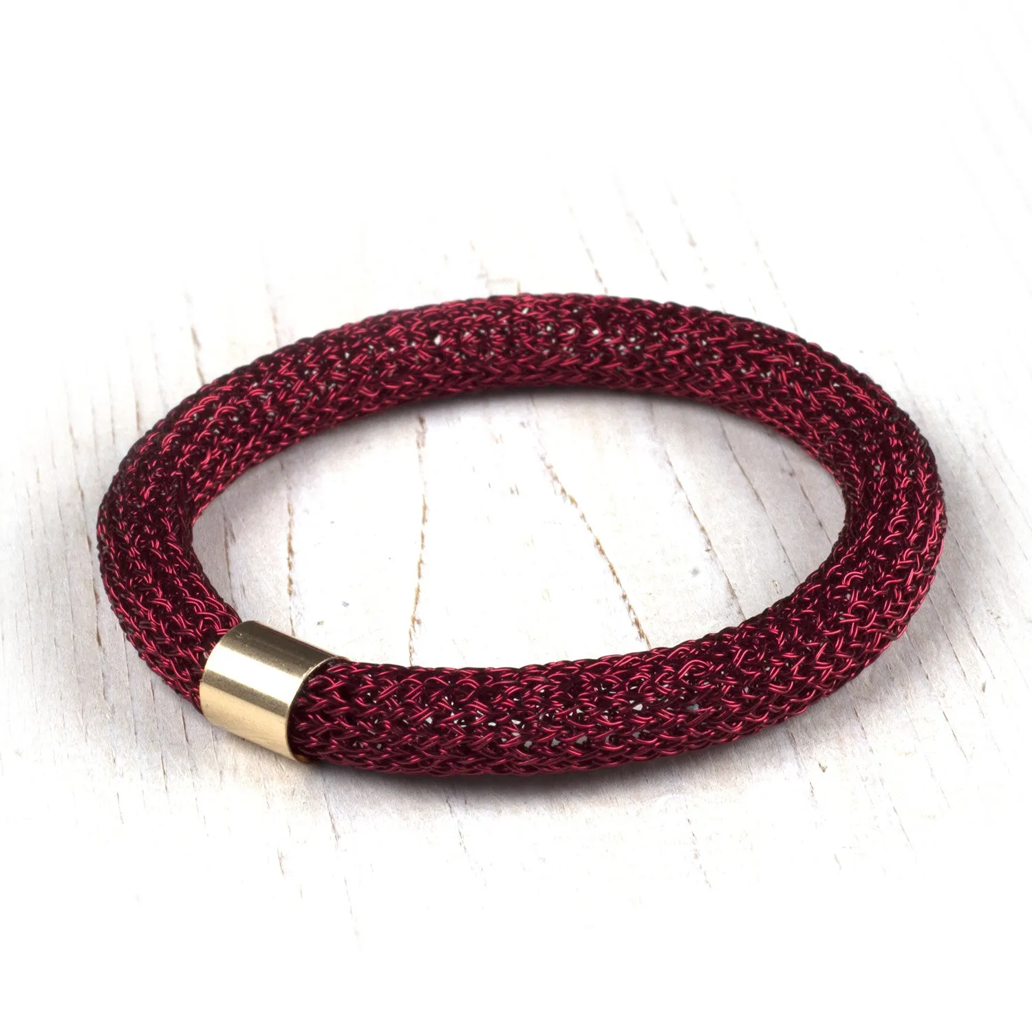 Marsala jewelry , red wine bangle bracelet with a sterling bead