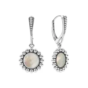 Maya Mother Of Pearl Circle Drop Earrings