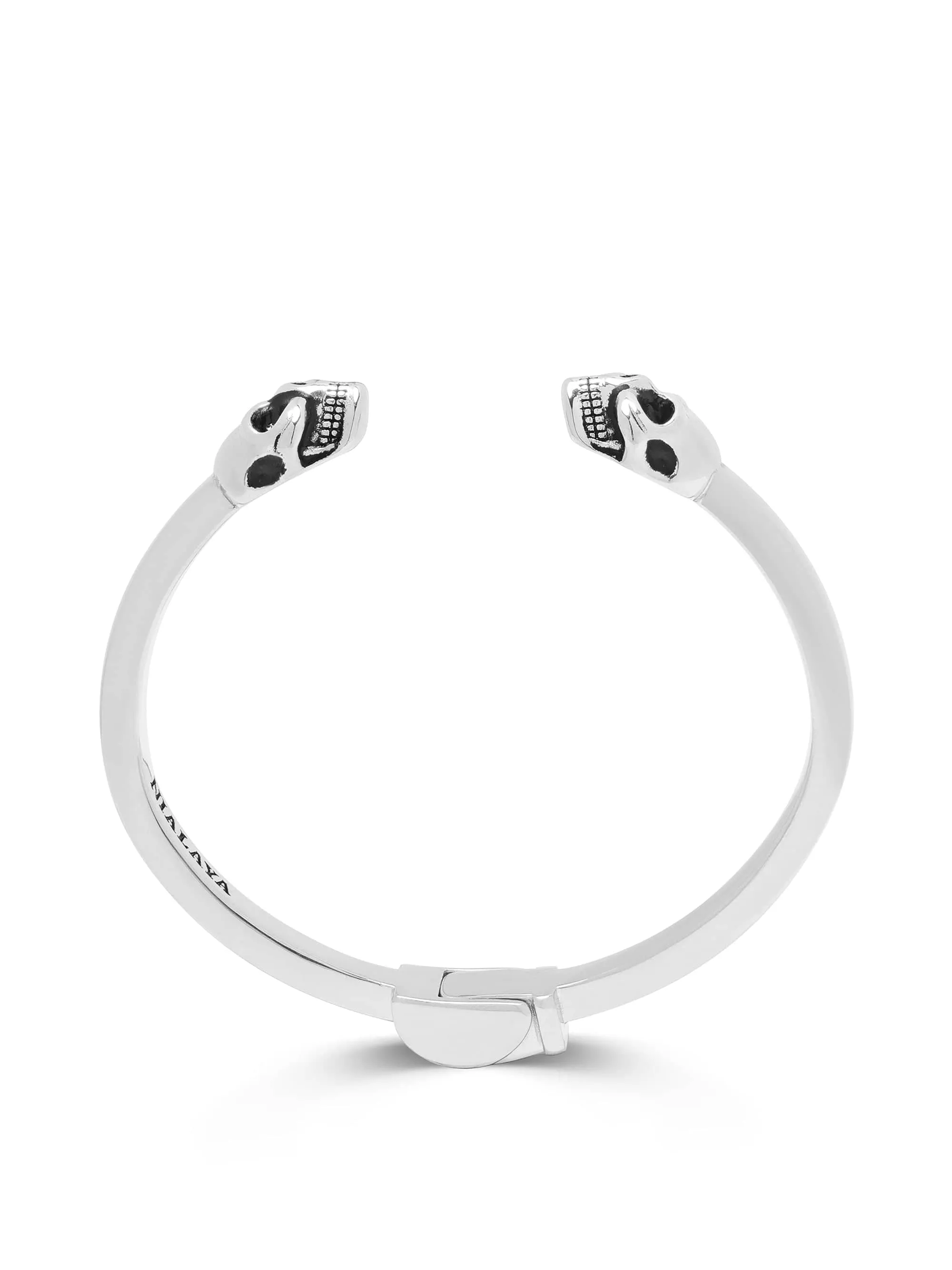 Men's Silver Skull Bangle