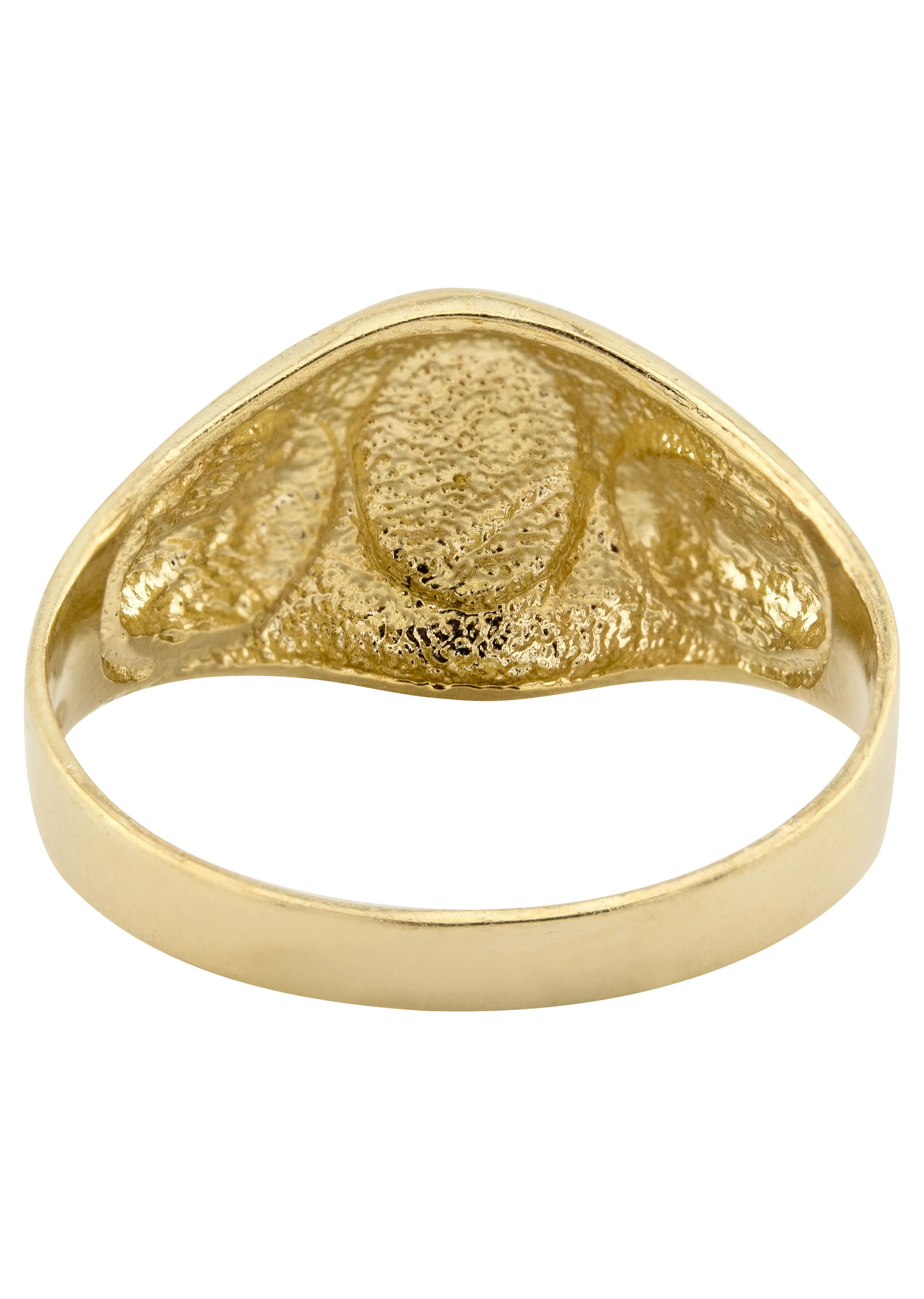 Mens Virgin Mary Signet Ring - 10K Gold | 4 Grams