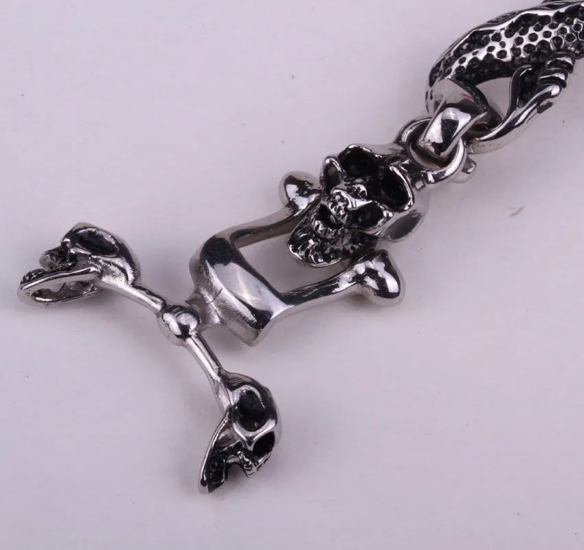 Metal Dragon Skull Chain Bracelet Stainless Steel