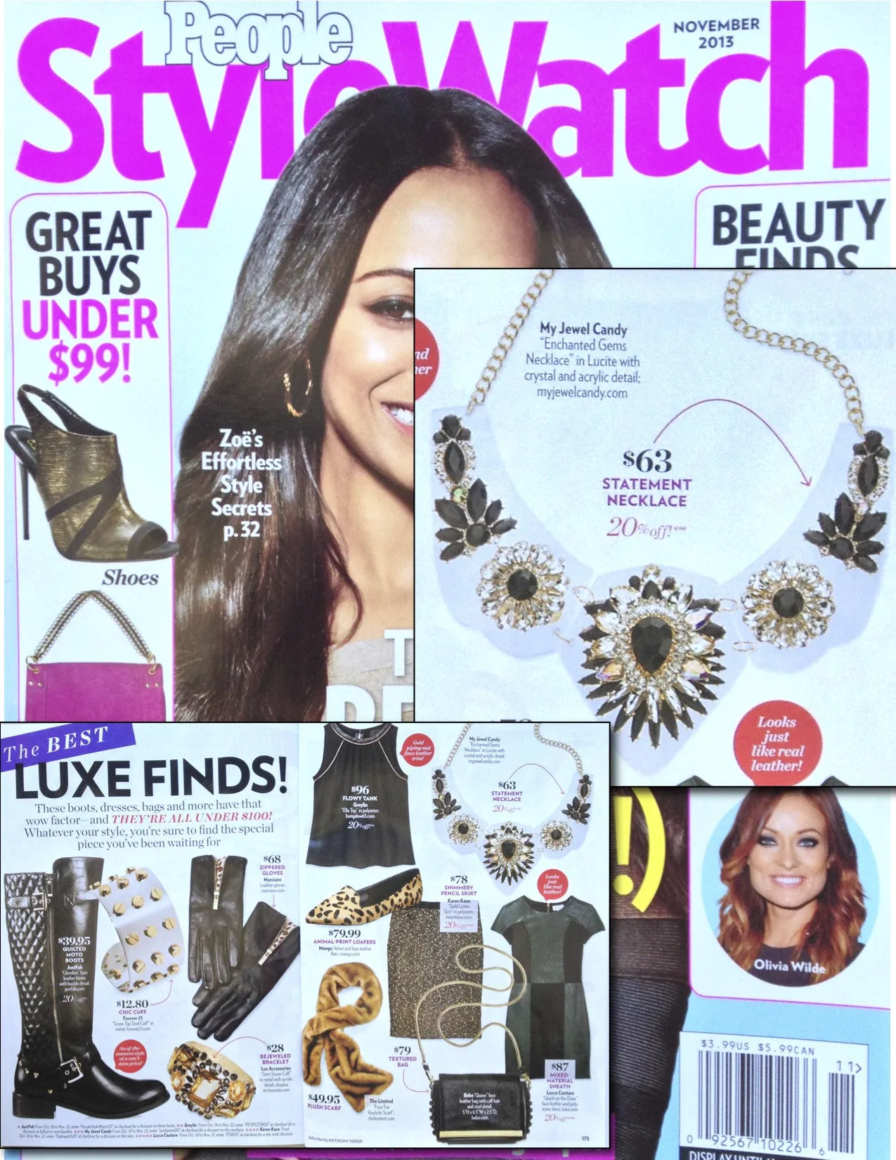 Mint Enchanted Gems Necklace (As seen in Us Weekly & People Style Watch)