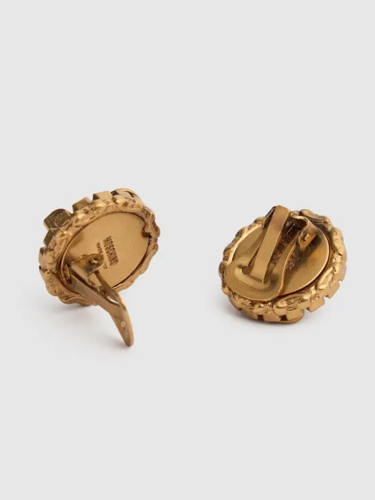 Moschino   Button clip-on earrings 