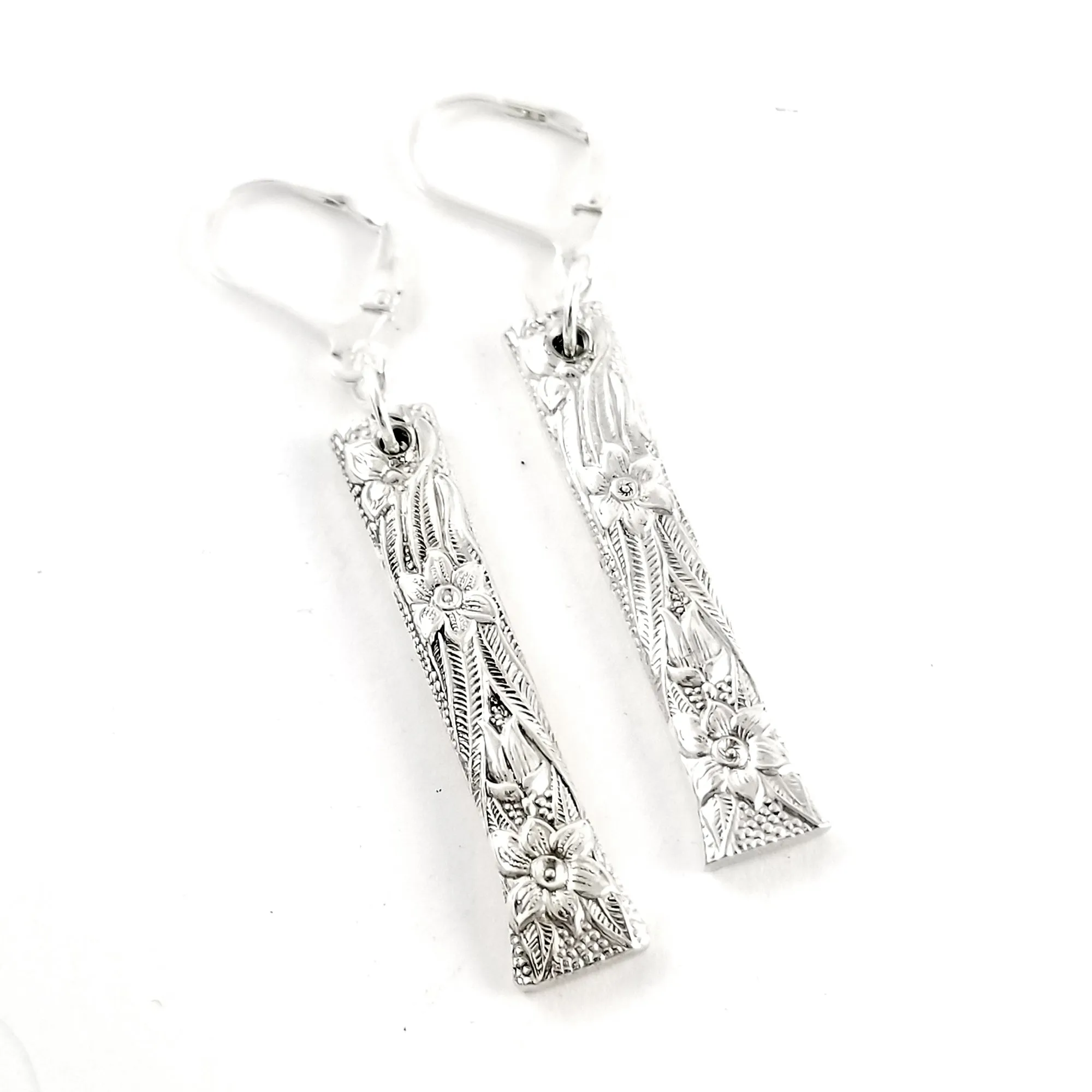 National Silver Narcissus Spoon Earrings