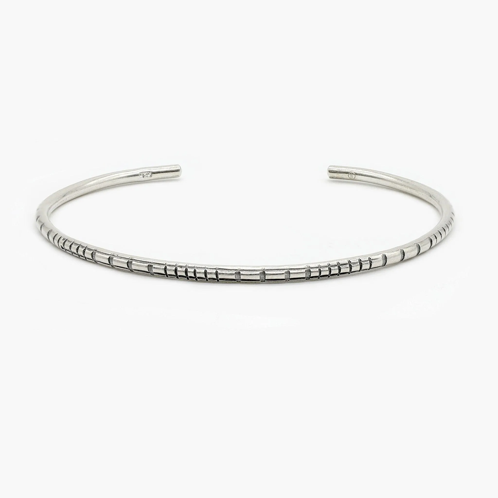 Navajo "Aztec" Silver Bangle