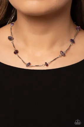 Necklaces Chiseled Construction - Purple N2413