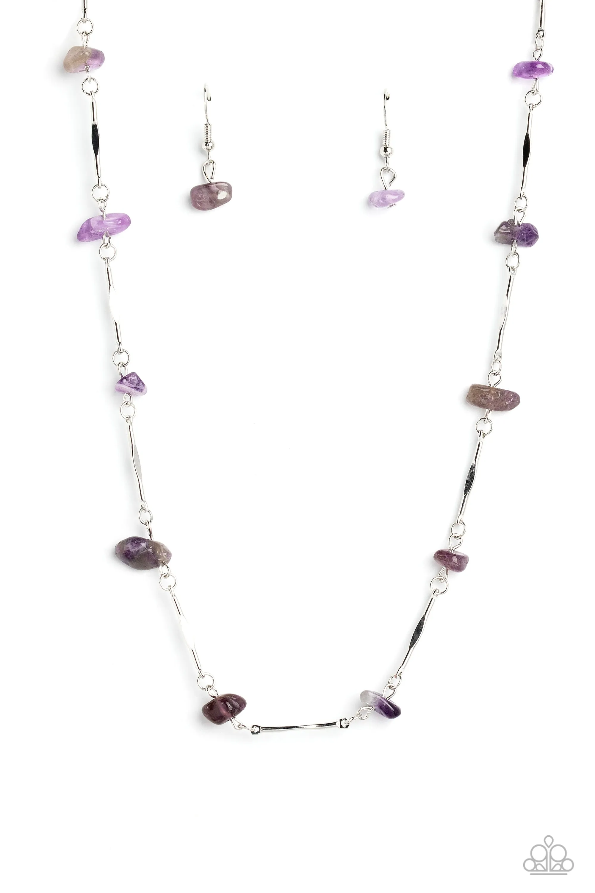 Necklaces Chiseled Construction - Purple N2413