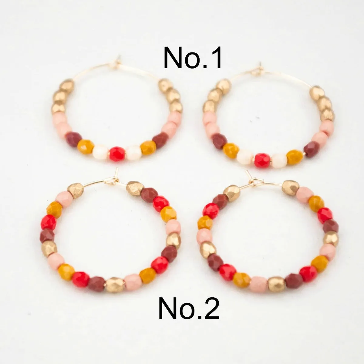 Nest Pretty Things | Red and Gold Hoops