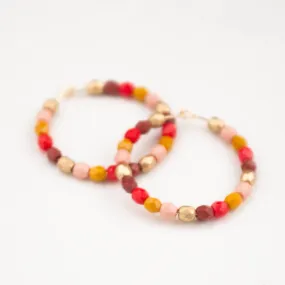 Nest Pretty Things | Red and Gold Hoops