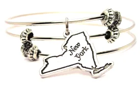 New York Triple Style Expandable Bangle Bracelet