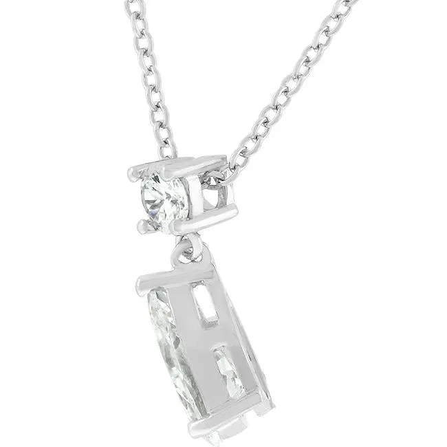 Nola Pear CZ Pendant | 2.5ct