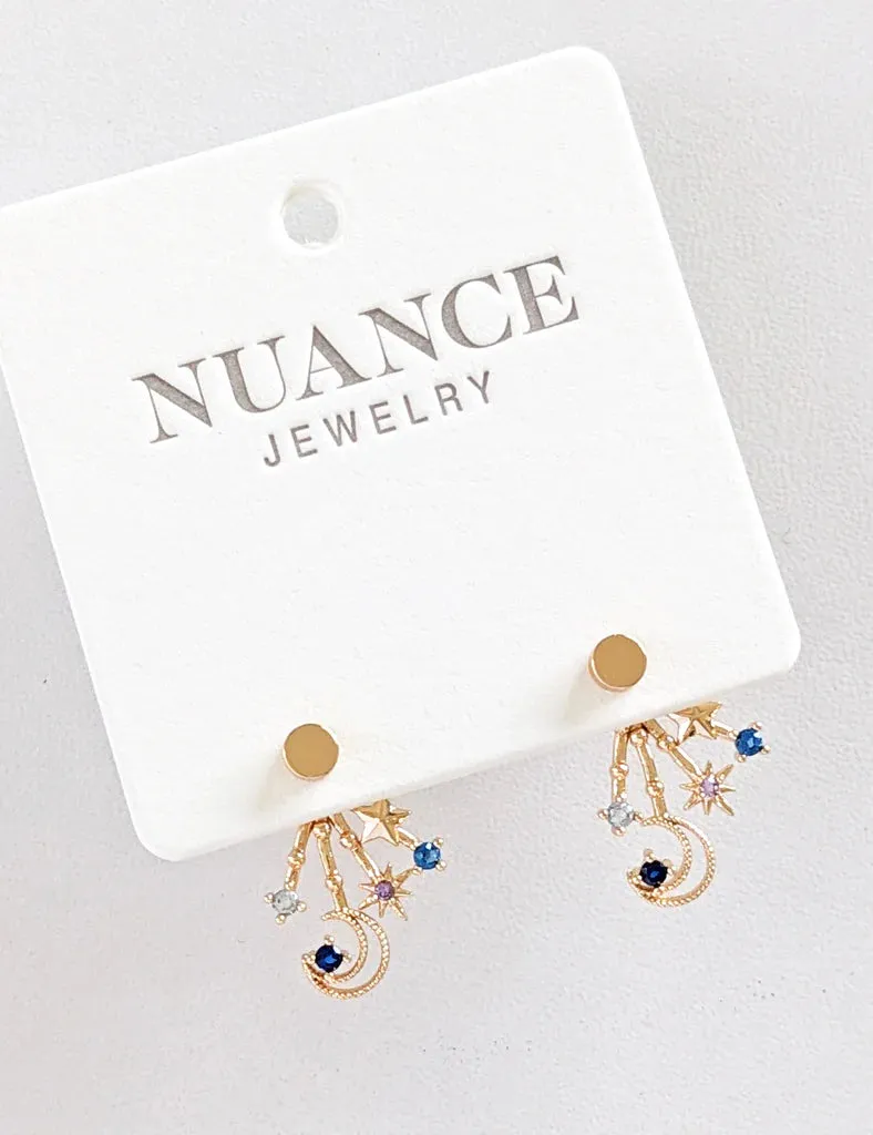 Nuance Celestial Fan Jacket Earrings