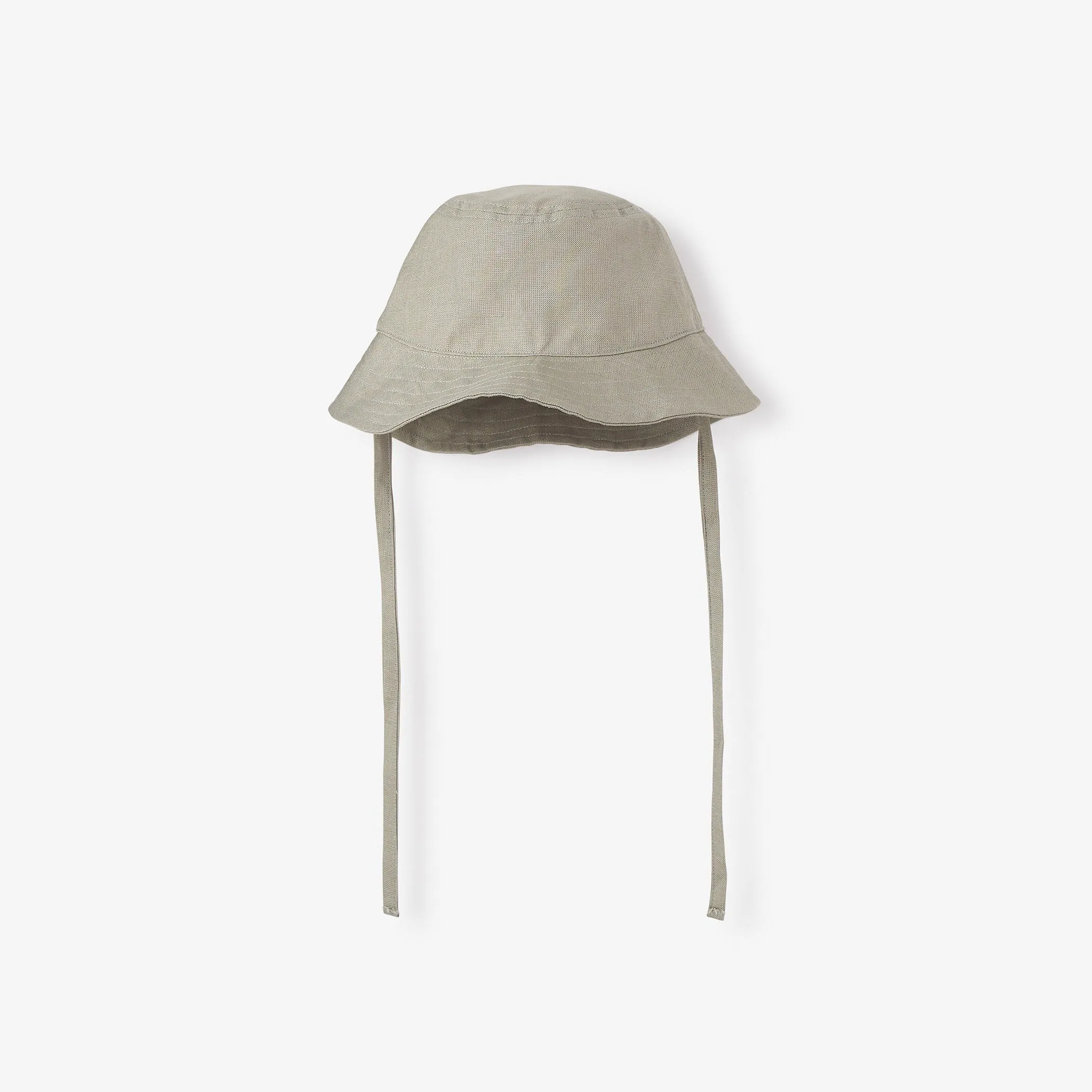 Olive Green Linen Bucket Hat