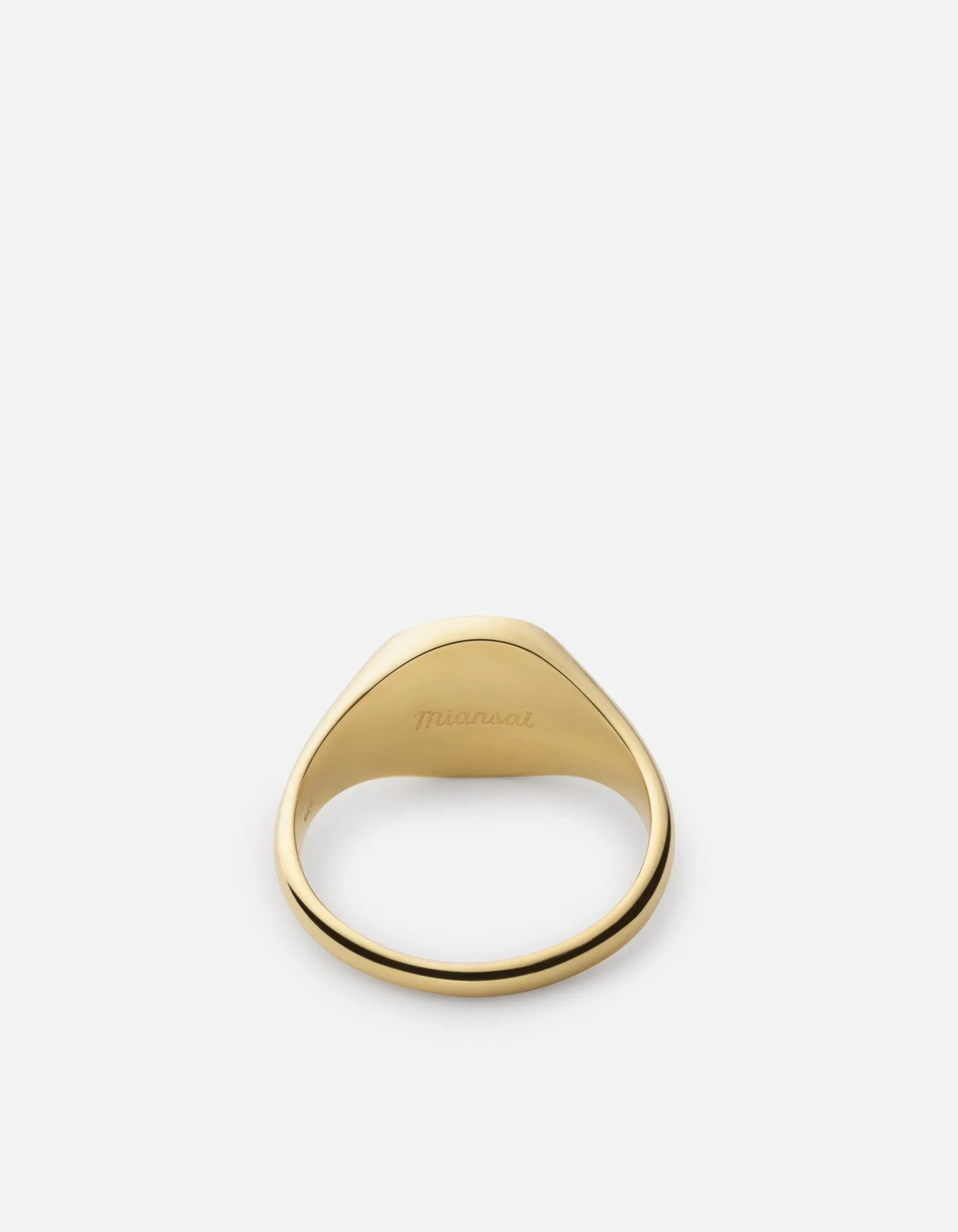 Olympus Signet Ring, Gold Vermeil/Black