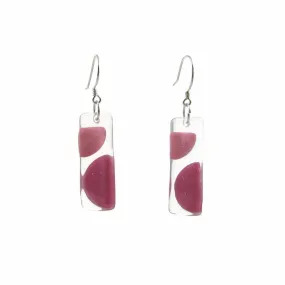 Onda Glass Earrings - Pink