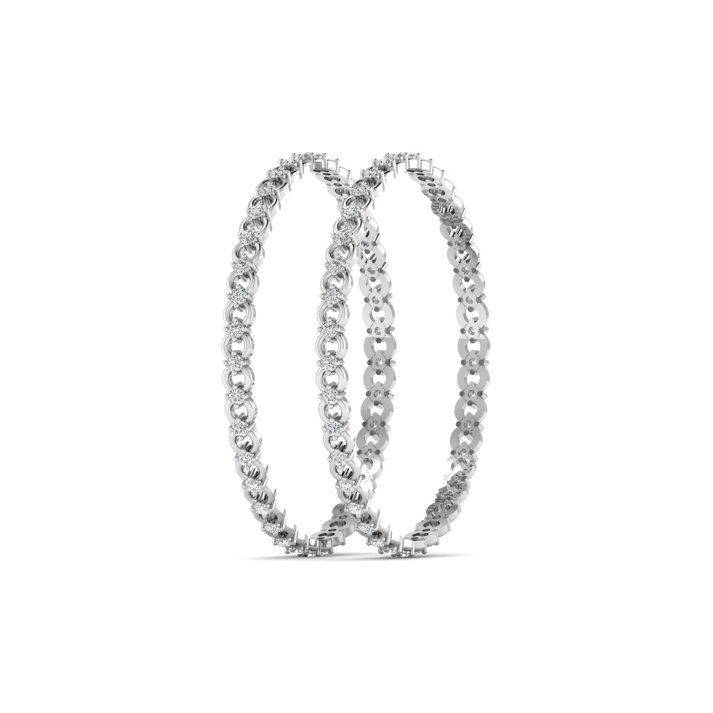 Opulence Silver Link Bangle