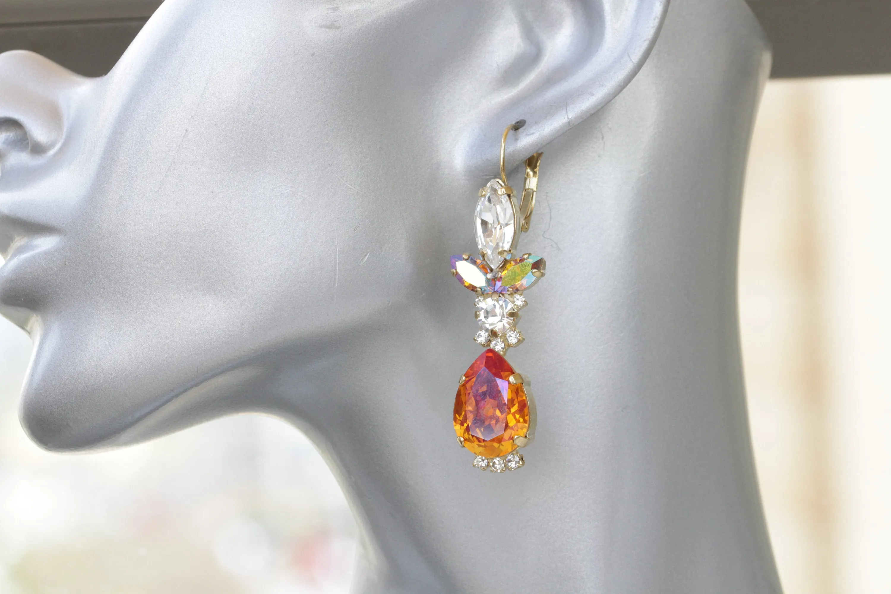 ORANGE DROP EARRINGS