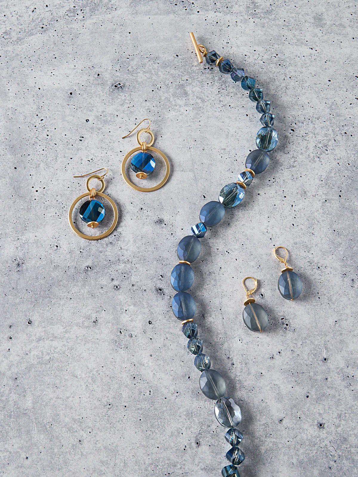 Oval-Faceted Labradorite Earrings