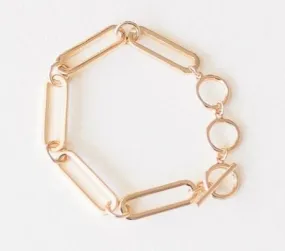 Oval Link Gold Bracelet