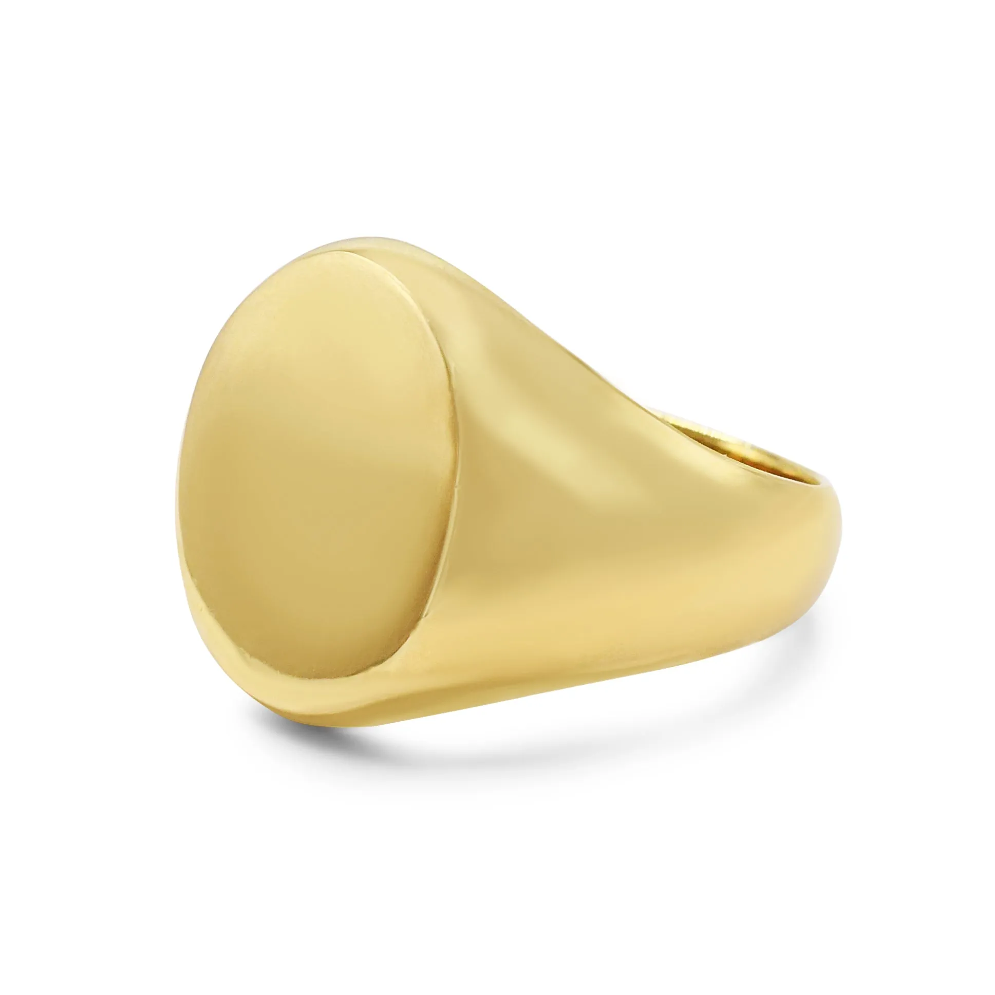 Oval Oxford Signet Ring - 18ct Yellow Gold